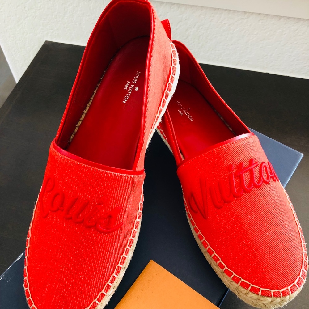 💯Authentic Louis Vuitton Waterfall Espadrilles 37